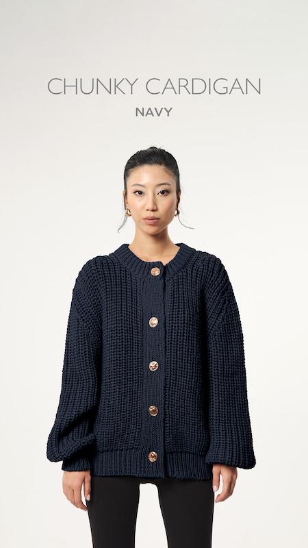 کاردیگان بافت درشت سرمه ای  (10% off)