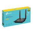 مودم 3G/4G خانگی تی پی-لینک مدل MR100 با قابلیت اتصال سیم‌کارت، پشتیبانی از 32 کاربر همزمان، سرعت دانلود 300 مگابیت و آپلود 150 مگابیت بر ثانیه، فرکانس 2.4 گیگاهرتز، امنیت پیشرفته و کنترل والدین