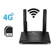 مودم روتر 4G خانگی تی پی‌لینک مدل TL-MR100 با پشتیبانی شبکه 4G و رابط RJ-45 LAN، منبع تغذیه برق