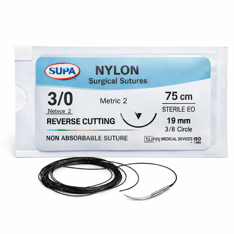 نخ بخیه نایلون 3/0 ریورس کات سوپا (Supa)