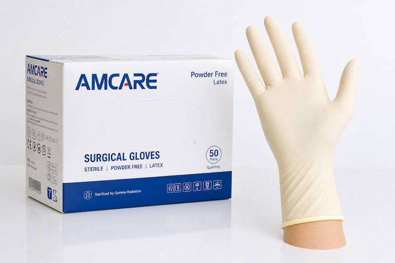 دستکش جراحی Amcare+ استریل بدون پودر (Surgical Gloves)