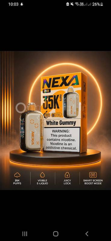 یکبار مصرف 35000 طعم شیرین آبنباتی نکسا NEXA 