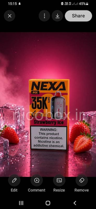 یکبار مصرف 35,000 نکسا طعم توت فرنگی یخ NEXA 
