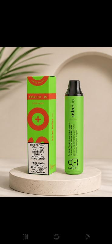 یکبار مصرف ۲۸۰۰ طعم سیب ترش Soloplus Sour Apple 
