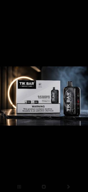 یکبارمصرف تیک بار ۲۰۰۰۰ توربو TIK BAR Blue  Raspberry  Blackberry  Ice 
