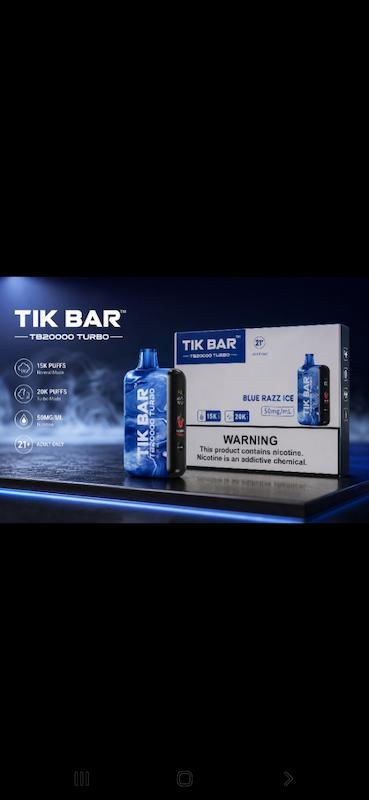یکبار مصرف ۲۰۰۰۰ تیک بار طعم بلو راز TIK BAR Blue Razz ICe