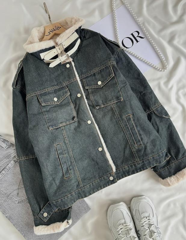 کاپشن جین خزدار 5612