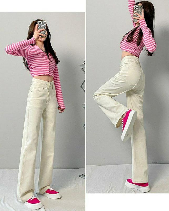 شلوار جین نیم بگ 5745