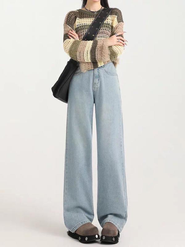 شلوار جین نیم بگ 5749