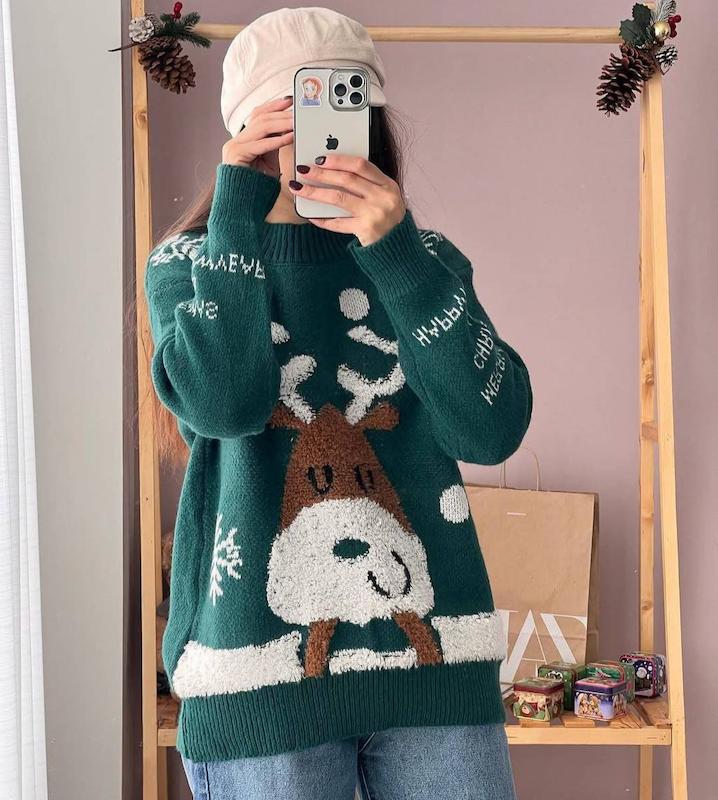 بلوز بافت گوزنی ضخیم 5632