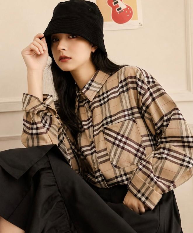 شومیز چهارخونه 7030