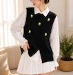 ست شومیز و جلیقه بافت 7097