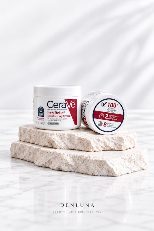 پشت بسته بندی کرم CeraVe Itch Relief وزن 340 گرم