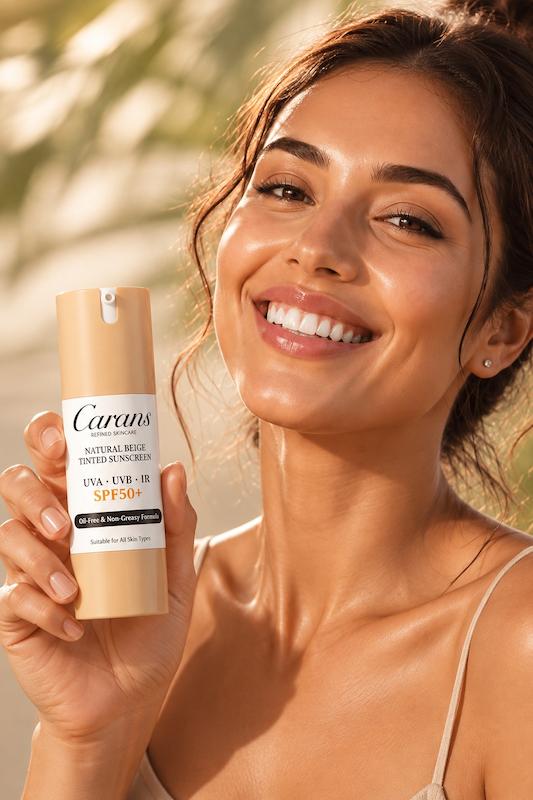 ضد آفتاب رنگی کارانس SPF50+ بژ تیره