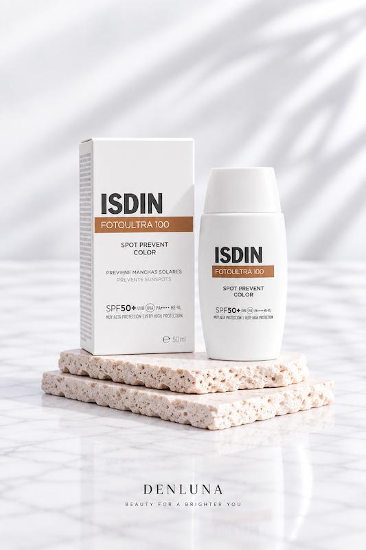 ضد آفتاب رنگی ایزدین ISDIN Fotoultra 100 Spot Prevent Color SPF50+ حجم 50 میلی‌لیتر