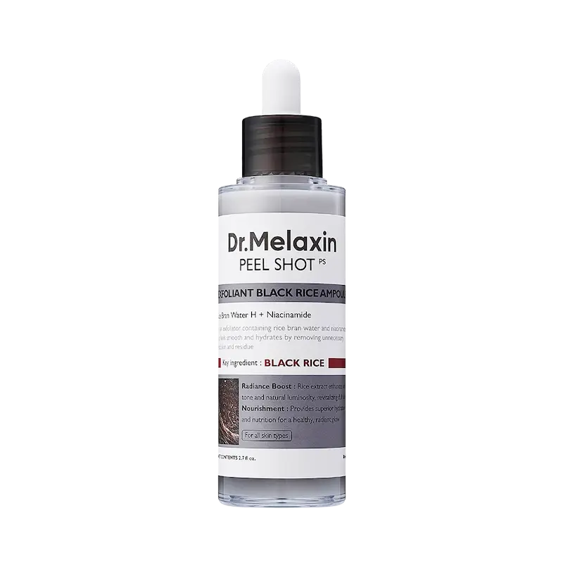 روش مصرف Dr Melaxin Peel Shot Black Rice Ampoule
