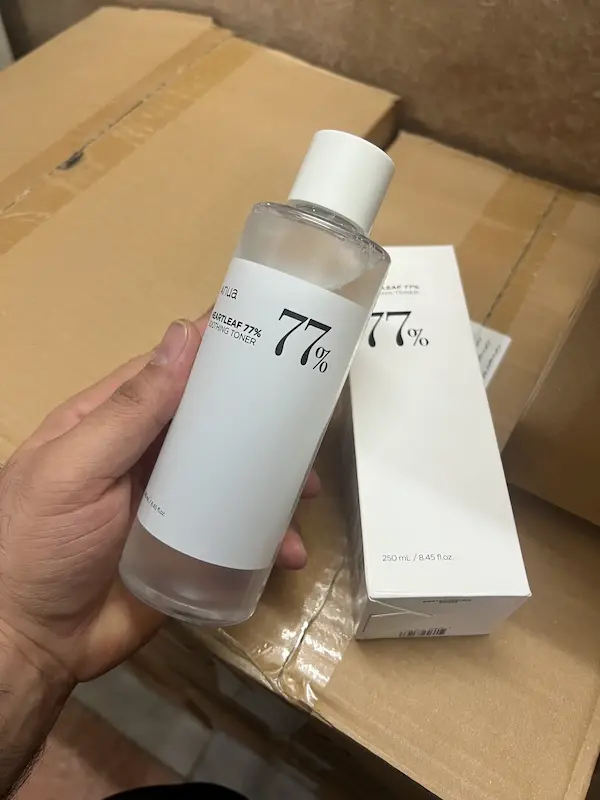 بسته‌بندی تونر Anua Heartleaf 77 Soothing Toner حجم 250 میلی‌لیتر