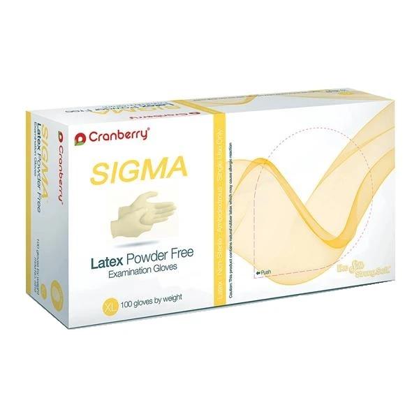 دستکش لاتکس بدون پودر کرنبری | Sigma Cranberry 