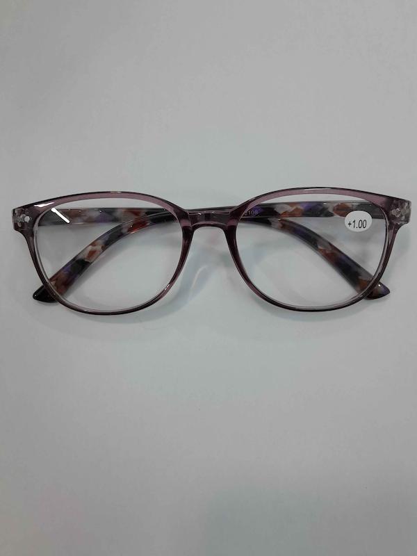 عینک مطالعه آماده نمره 1+ رنگ بنفش