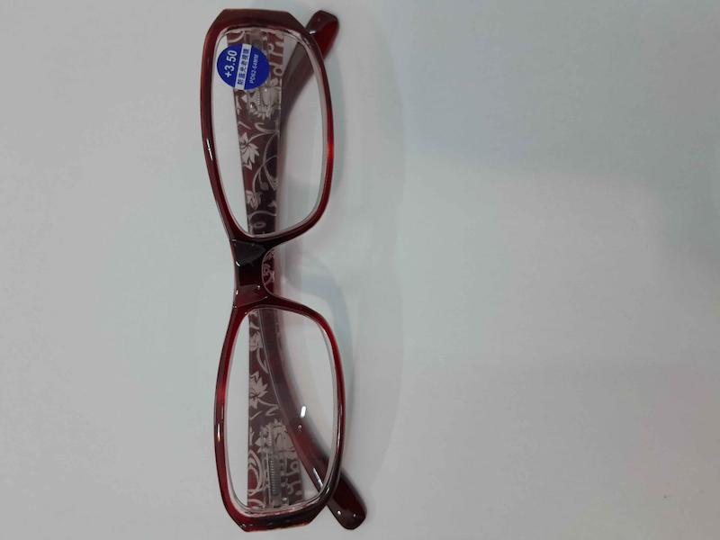 عینک مطالعه آماده نمره 3/5+ مدل زنانه رنگ قرمز