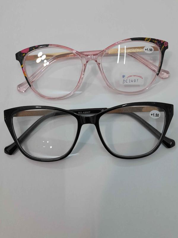 عینک مطالعه آماده نمره 1/5 مدل گربه ای زنانه