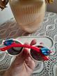عینک آفتابی بچگانه ژله ای سفید قرمز