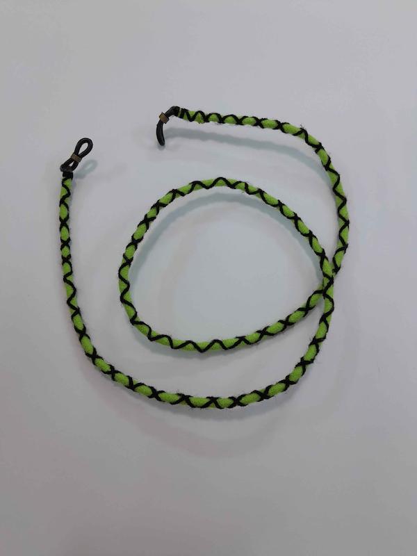 بند عینک بافت سبز طرح دار 