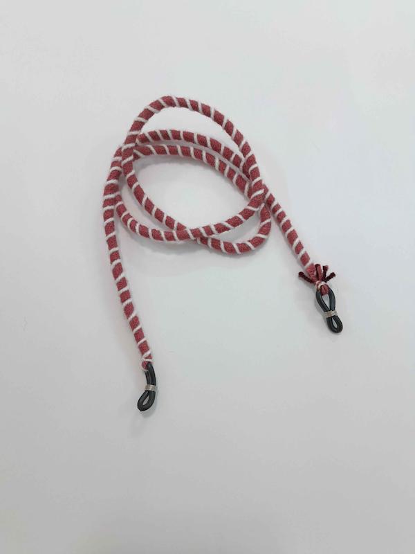 بند عینک بافت رنگ صورتی طرح دار