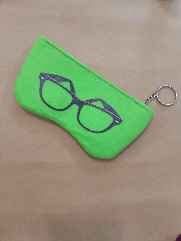 جلد نمدی عینک سبز فسفری