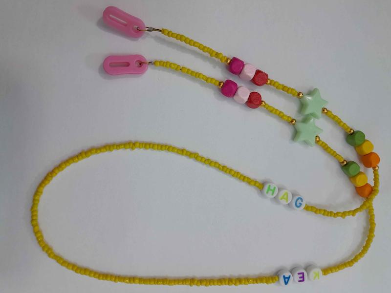 بند عینک کودکان رنگ زرد طرح ستاره