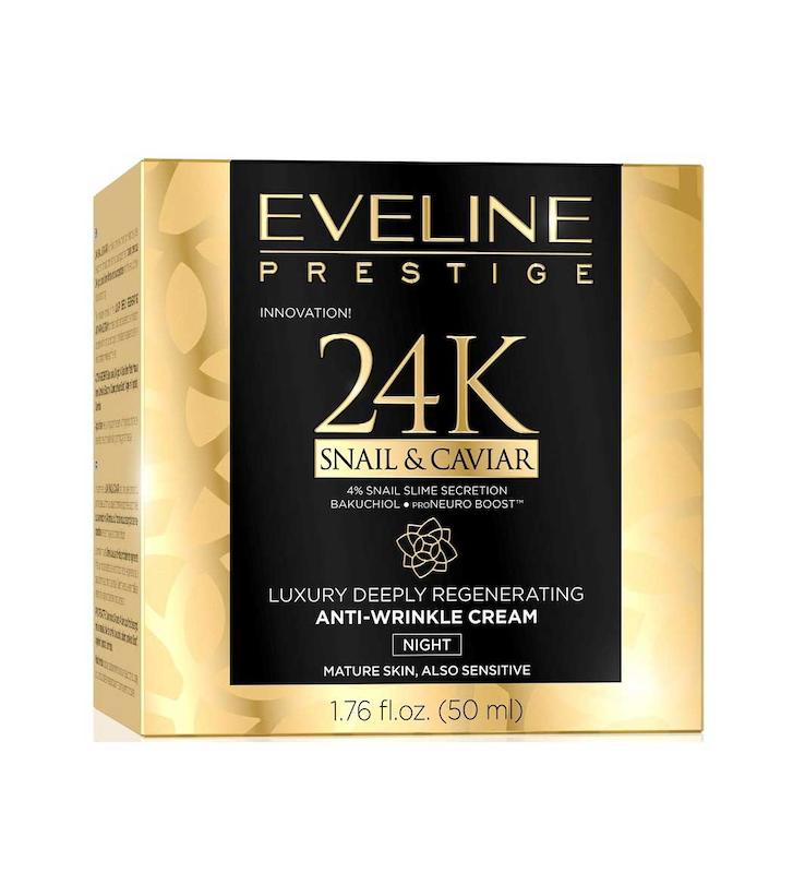 اولاین کرم ضد چروک شب خاویار و حلزون 24K