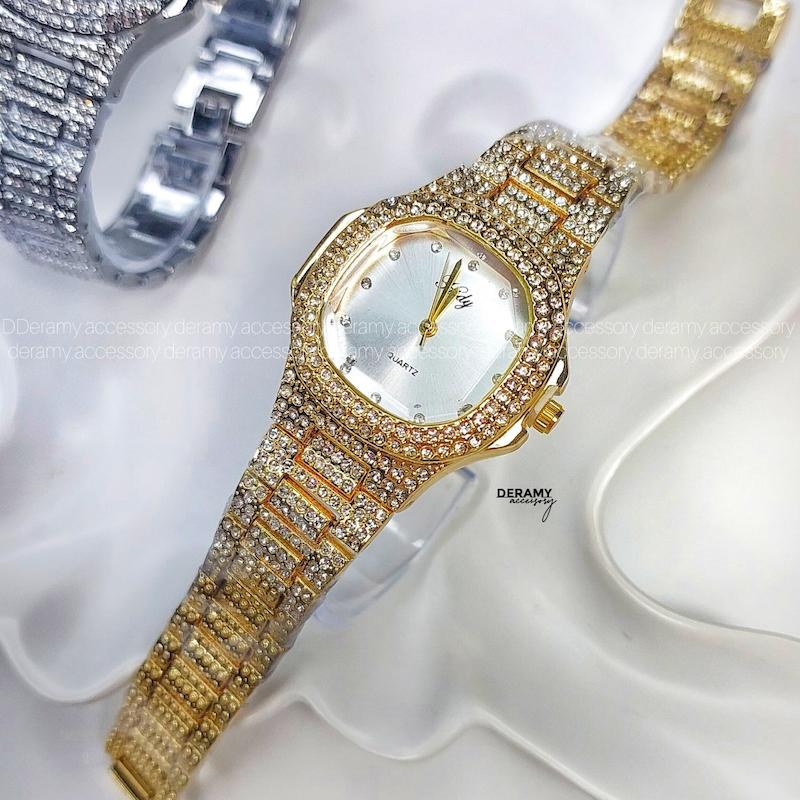 شارژ شد با تخفیف ساعتمچی نگینی طرح پتک فیلیپ | ساعت مچی زنانه طرح patek Philip  دارای باکس رایگان 132-