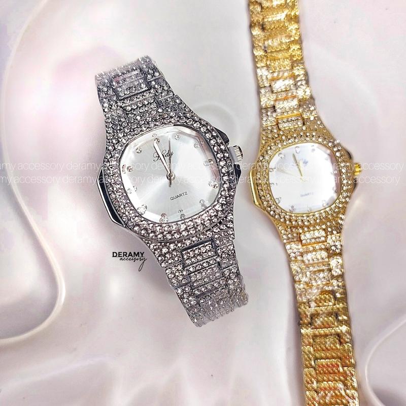 شارژ شد با تخفیف ساعتمچی نگینی طرح پتک فیلیپ | ساعت مچی زنانه طرح patek Philip  دارای باکس رایگان 132-