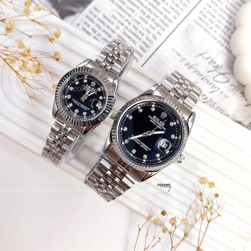 ۱۴ رنگ ساعت زنانه مردانه رولکس | ست ساعتمچی رولکس دیت جاست تقویم دار rolex date just کد 125
