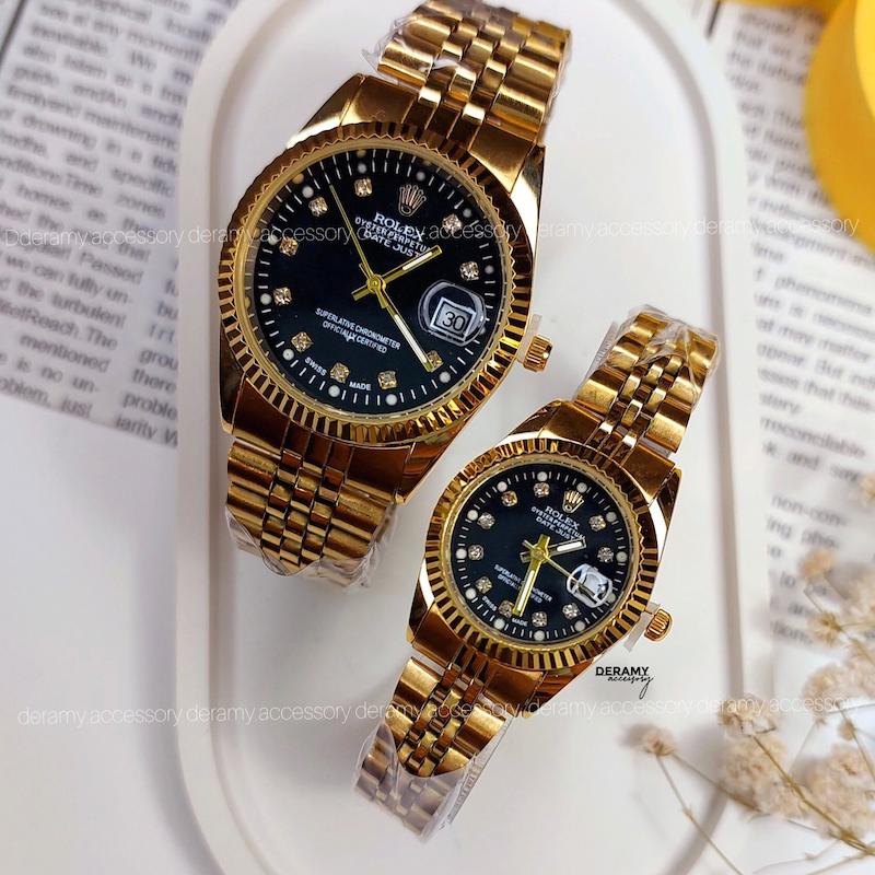 ۱۴ رنگ ساعت زنانه مردانه رولکس | ست ساعتمچی رولکس دیت جاست تقویم دار rolex date just کد 125