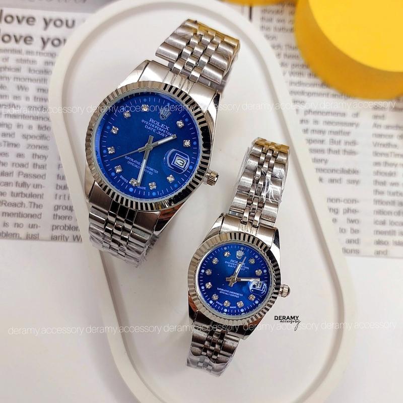 ۱۴ رنگ ساعت زنانه مردانه رولکس | ست ساعتمچی رولکس دیت جاست تقویم دار rolex date just کد 125