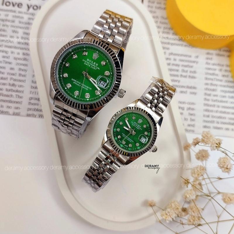 ۱۴ رنگ ساعت زنانه مردانه رولکس | ست ساعتمچی رولکس دیت جاست تقویم دار rolex date just کد 125