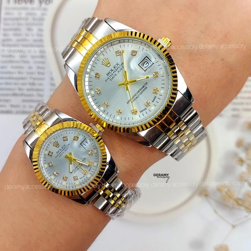 ۱۴ رنگ ساعت زنانه مردانه رولکس | ست ساعتمچی رولکس دیت جاست تقویم دار rolex date just کد 125