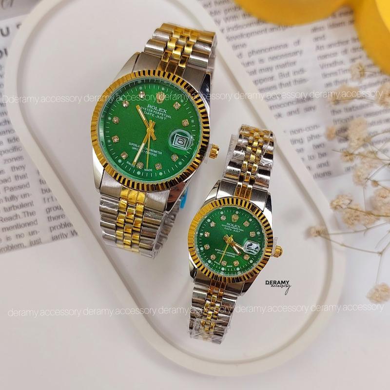 ۱۴ رنگ ساعت زنانه مردانه رولکس | ست ساعتمچی رولکس دیت جاست تقویم دار rolex date just کد 125