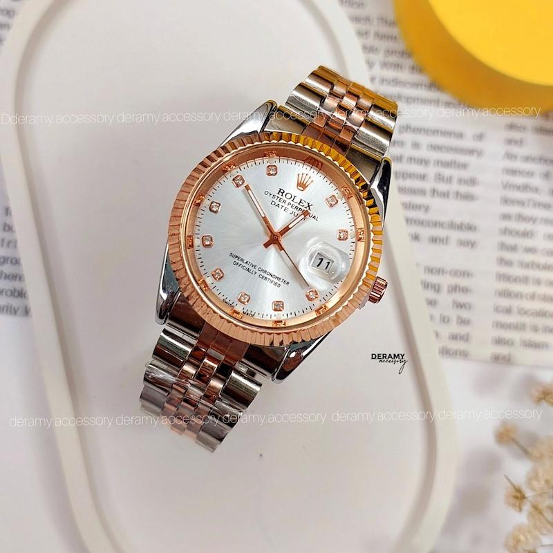 ۱۴ رنگ ساعت زنانه مردانه رولکس | ست ساعتمچی رولکس دیت جاست تقویم دار rolex date just کد 125