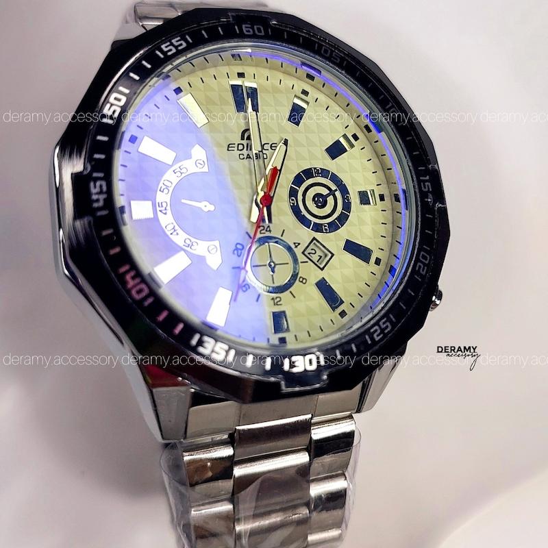 ساعتمچی مردانه کاسیو ادی فیس با کیفیت در دو رنگ | ساعت طرح سه موتور مردانه کوالیتی casio ediface کد ۱۹۷