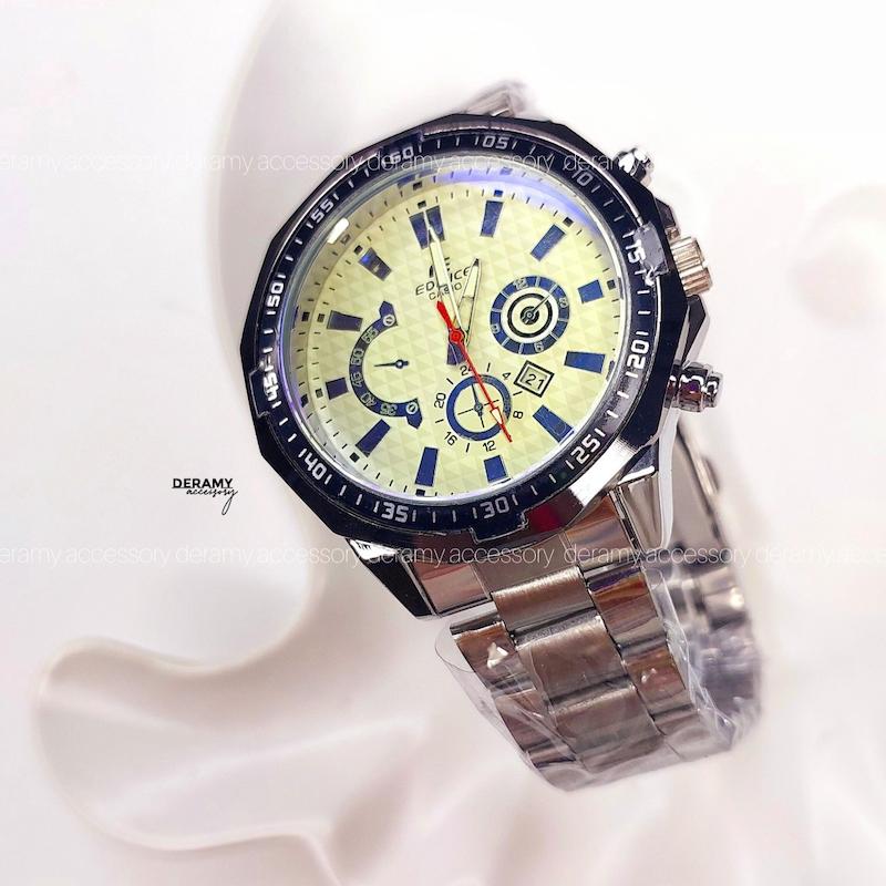 ساعتمچی مردانه کاسیو ادی فیس با کیفیت در دو رنگ | ساعت طرح سه موتور مردانه کوالیتی casio ediface کد ۱۹۷