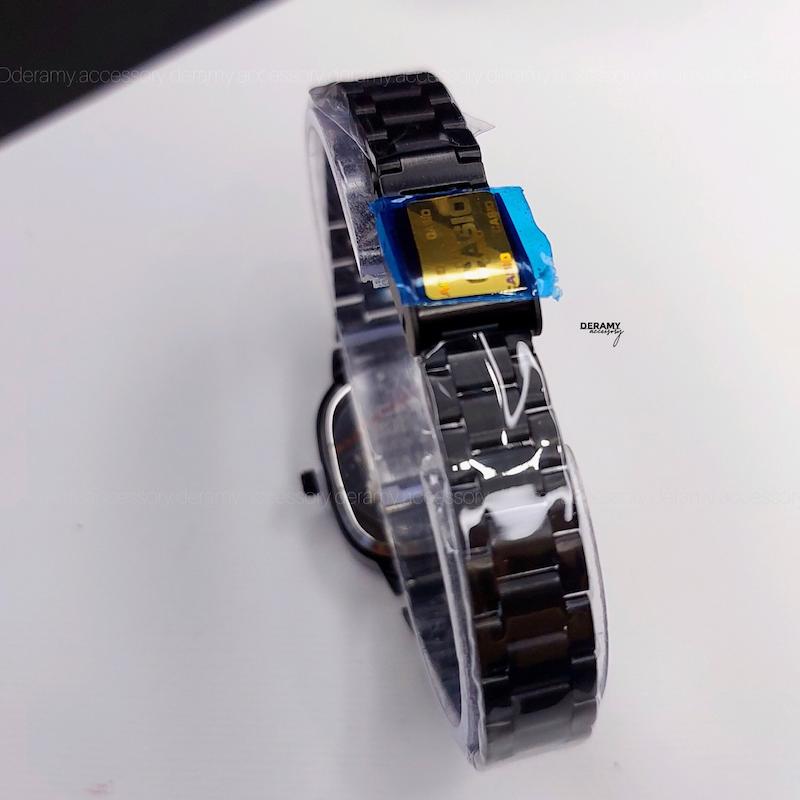 ست ساعتمچی کاسیو مربعی مشکی صفحه آبی کاربنی ترند | ساعت مچی اولد مانی casio زنانه مردانه 180 گرید بالا