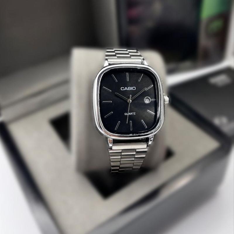 رنگبندی ساعتمچی کاسیو مربعی اولد مانی با کیفیت عالی سایز بزرگ | ساعت مچی casio مردانه  180- 