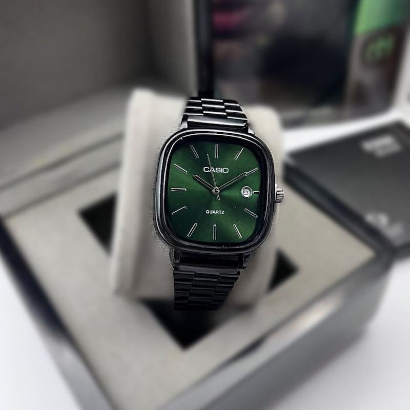 رنگبندی ساعتمچی کاسیو مربعی اولد مانی با کیفیت عالی سایز بزرگ | ساعت مچی casio مردانه  180- 