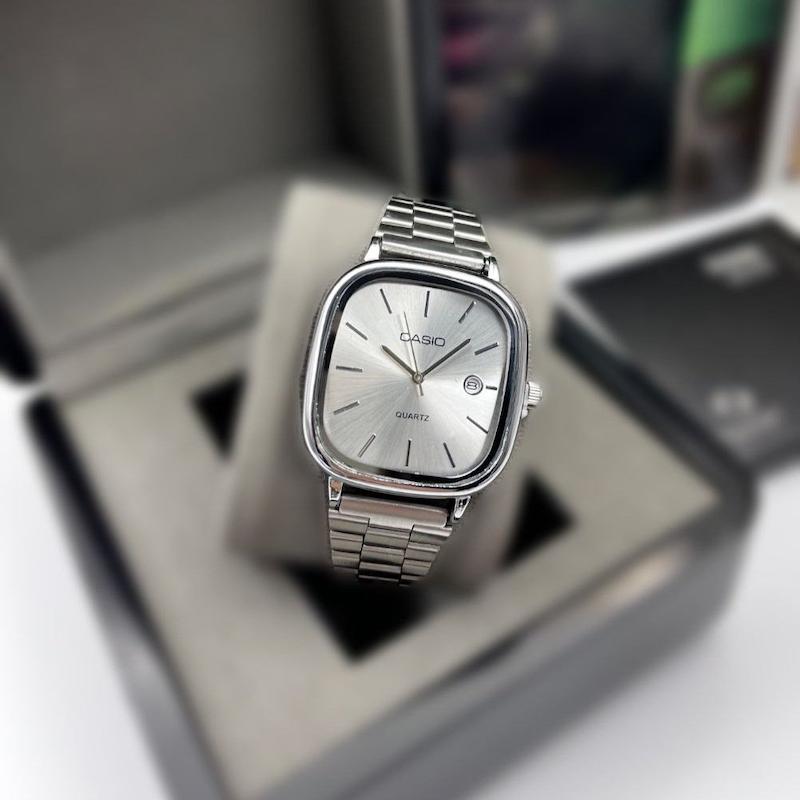 رنگبندی ساعتمچی کاسیو مربعی اولد مانی با کیفیت عالی سایز بزرگ | ساعت مچی casio مردانه  180- 