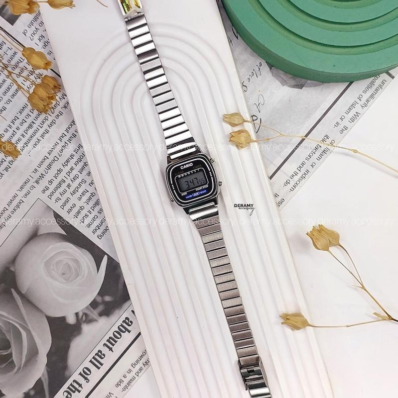 ساعت کاسیو نوستالژی بند کرکره ای | ساعت مچی زنانه casio  093-