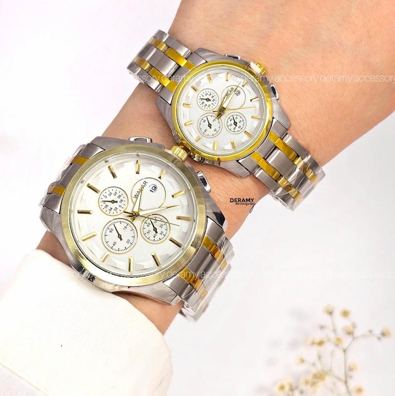 ست ساعت مچی طرح تیسوت برند والار | ساعت زنانه مردانه طرح سه موتوره tissot روزشمار دار کد 244