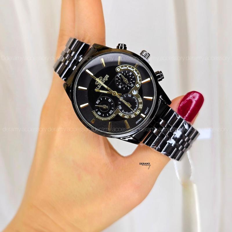 ست /تک /ساعت مچی الگانس با کیفیت کوکو مشکی | ساعتمچی  زنانه مردانه  elegance vip طرح کوکو 114- 232-