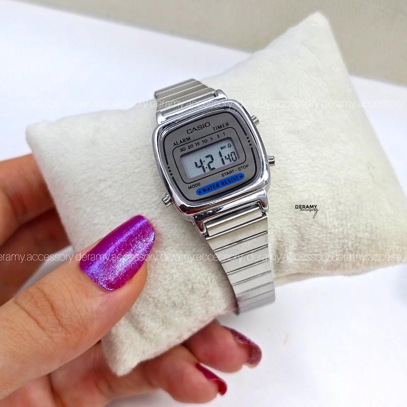 ساعت کاسیو نوستالژی سیلور بند کرکره ای | ساعت مچی زنانه casio  292--موتور با کیفیت فول امکانات  در دو رنگ